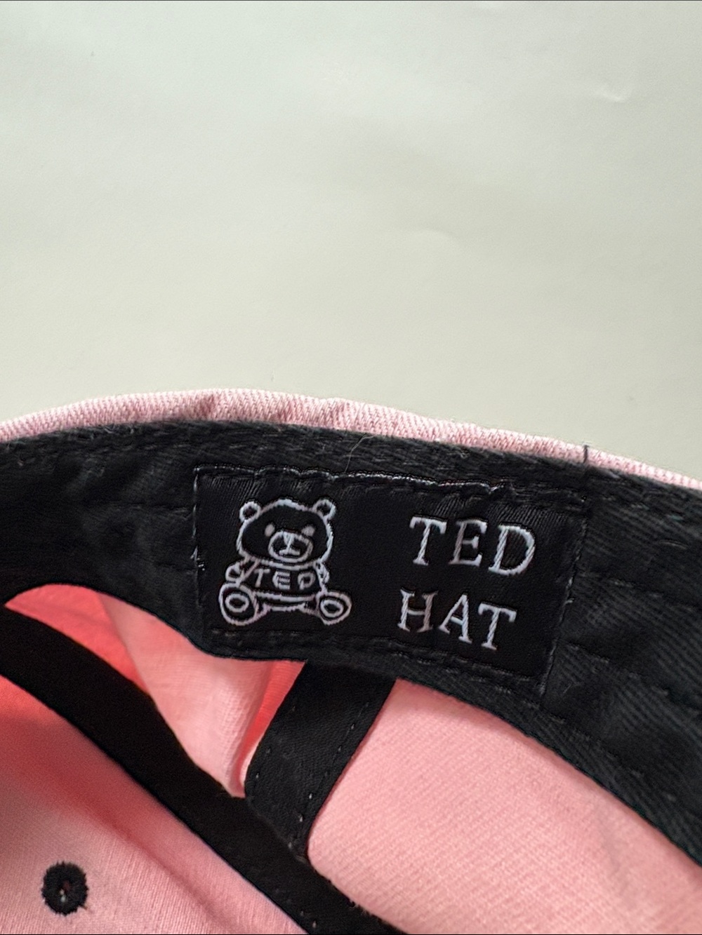 Teddy Fresh Baseball Cap Hat Pink Black Bear Embroidered OSFM - Picture 7 of 8